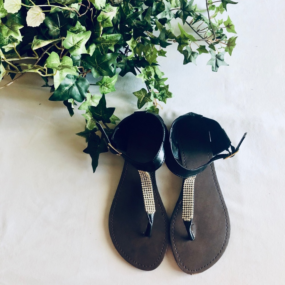 Black and Silver Flats